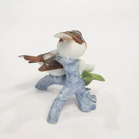 Vtg 1986 Andrea by Sadek Robins on Cherry Blossom Tree Branch Figurine - Read - Picture 4 of 11